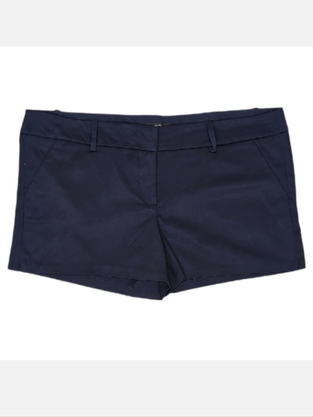 Mossimo Navy Blue Womens Shorts Plus Size 18 Dressy Preppy Chino Cotton Stretch